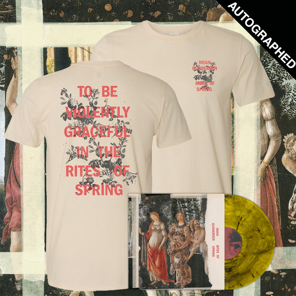 Rites Of Spring LP - Limited Edition Yellow Marble Vinyl - Autographed! + T-Shirt Bundle